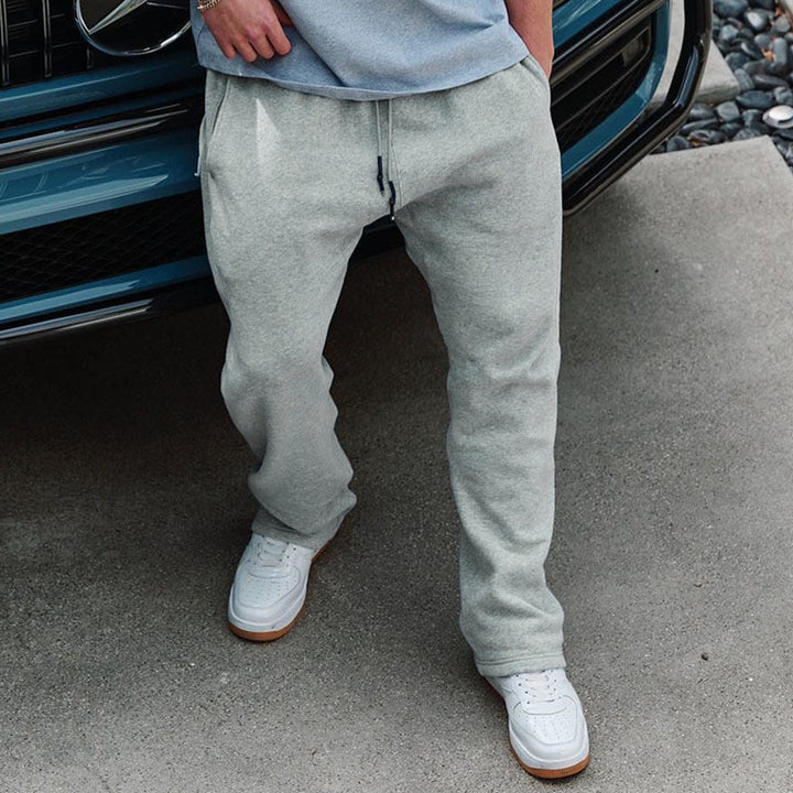Herren lässige Freizeithose mit weichem Innenfutter und elastischem Bund Echoarchiv
