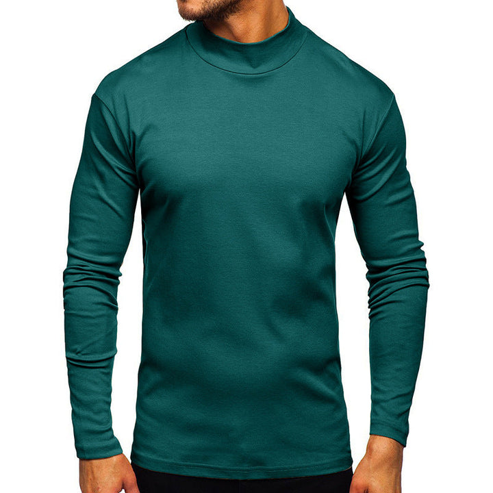 Herren Langarmshirt mit Stehkragen aus hochwertigem Material – Arvello