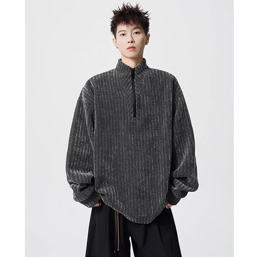 Damen Oversized Sweatshirt mit Stehkragen Echoarchiv