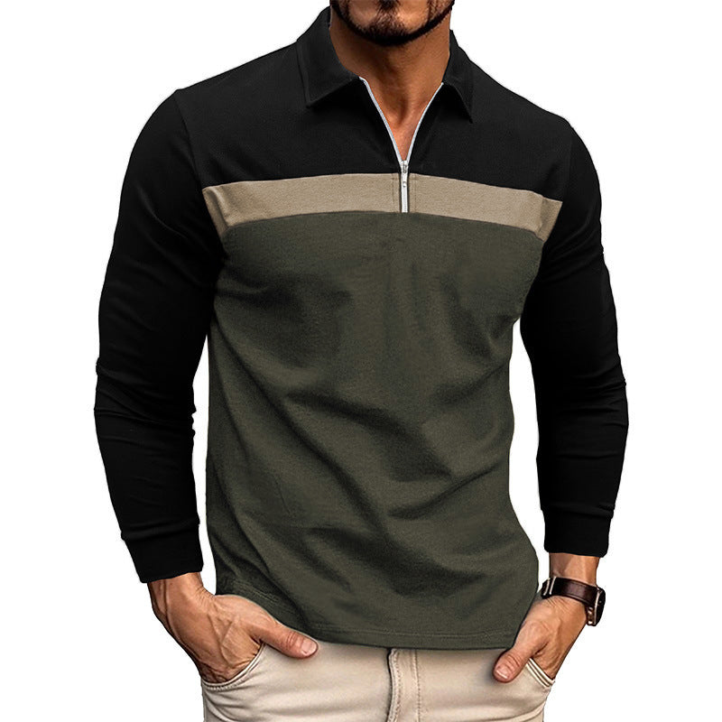 Herren Sportliches Langarmshirt mit Reißverschluss Echoarchiv