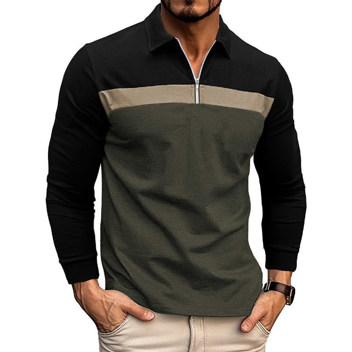 Herren Sportliches Langarmshirt mit Reißverschluss Echoarchiv