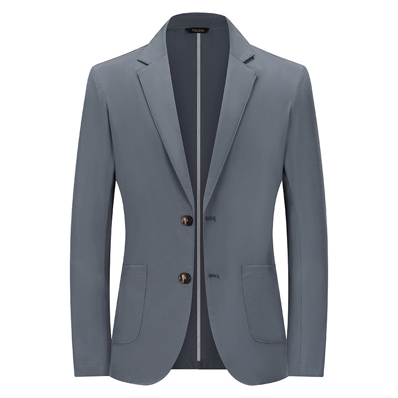 Herren Modernes Slim-Fit Sakko mit schmalem Revers und aufgesetzten Taschen Echoarchiv
