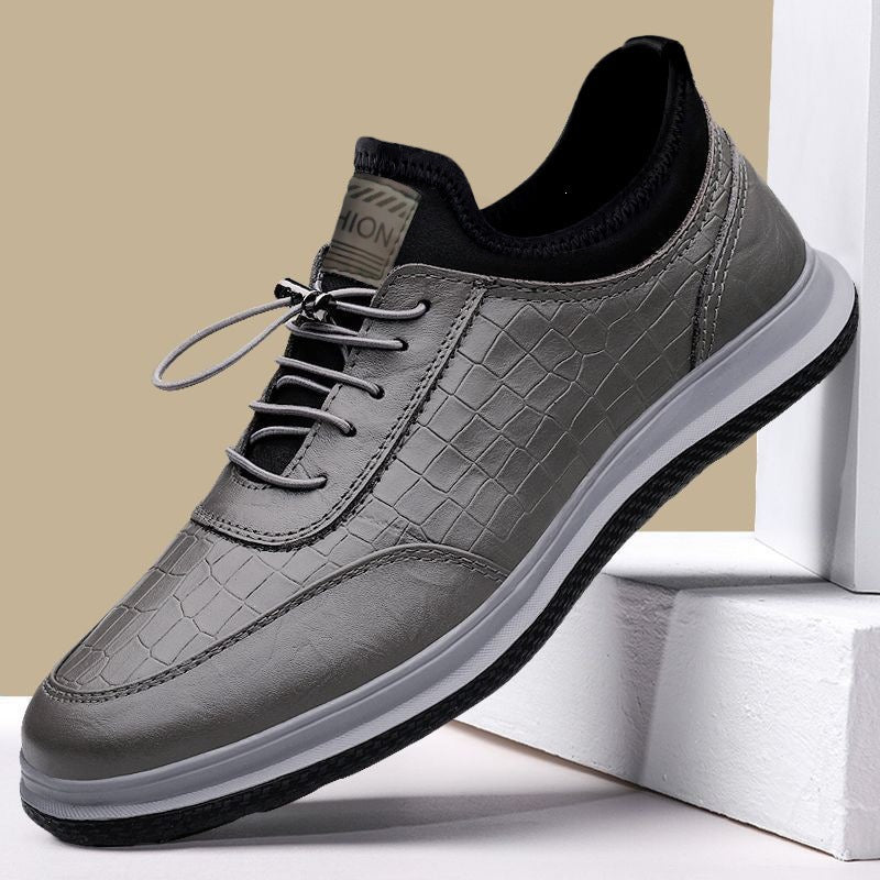 Herren Elegante Sneakers aus Kunstleder mit Kroko-Optik Echoarchiv