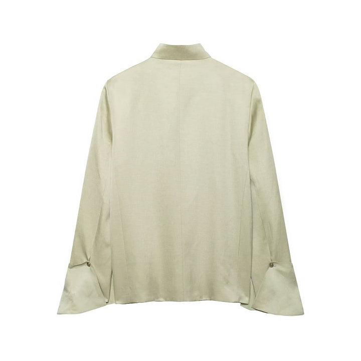 Damen Asymmetrische Jacke mit Stehkragen und Glockenärmeln Echo Archiv