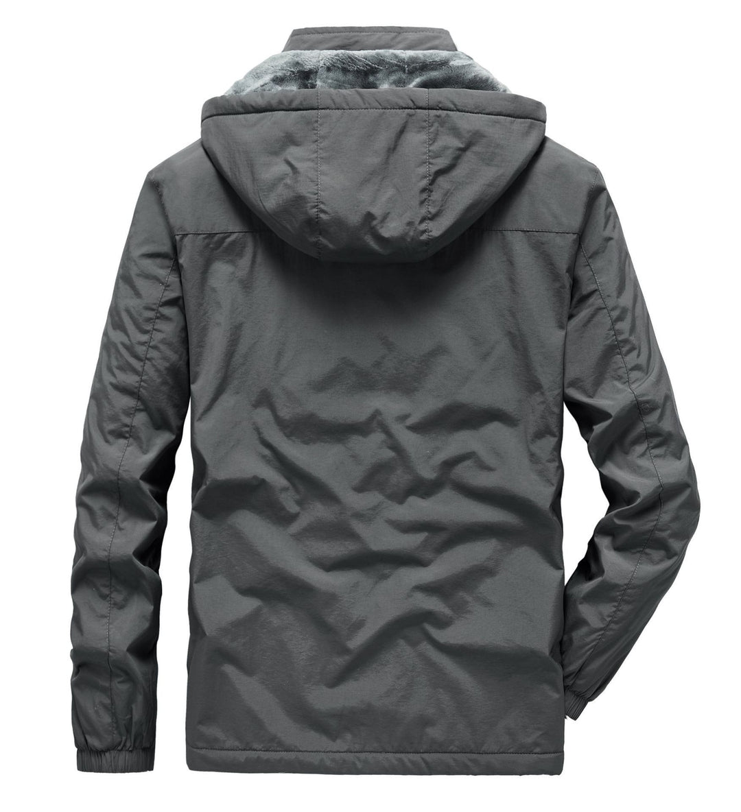 Herren Outdoorjacke mit Plüsch-Innenfutter, verstellbarer Kapuze und winddichter Front Echo Archiv
