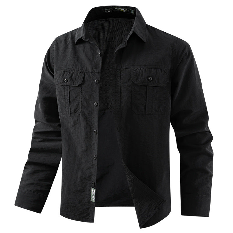 Herren nan leichtes UV-Schutz Outdoor-Hemdjacke mit atmungsaktivem Mesh-Futter, Klappentaschen und schnell trocknender Webstruktur Echo Archiv
