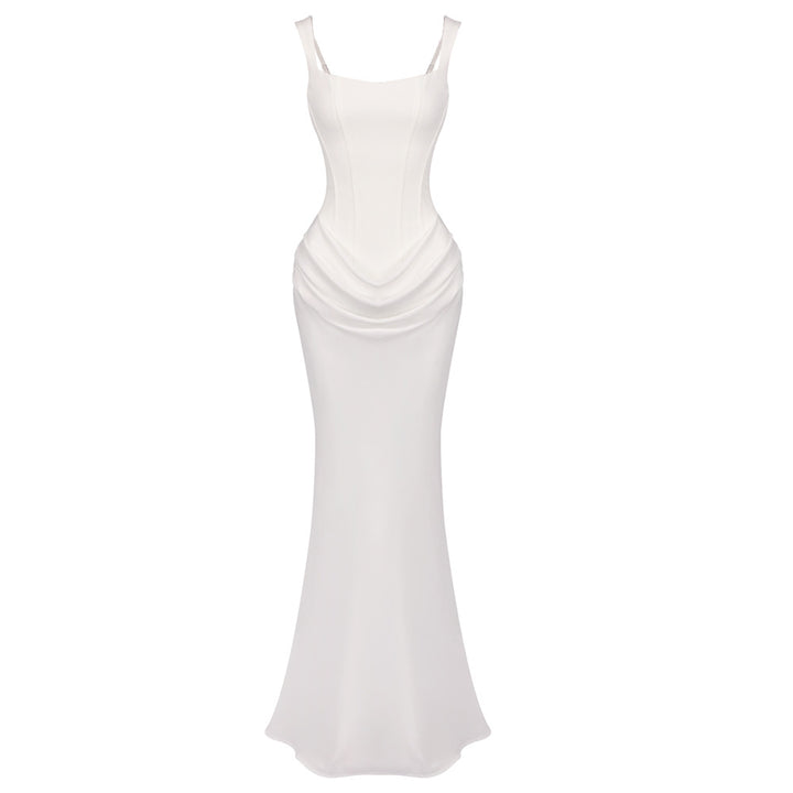 Damen Elegantes langes Etuikleid mit taillierter Silhouette und raffinierter Drapierung Echo Archiv