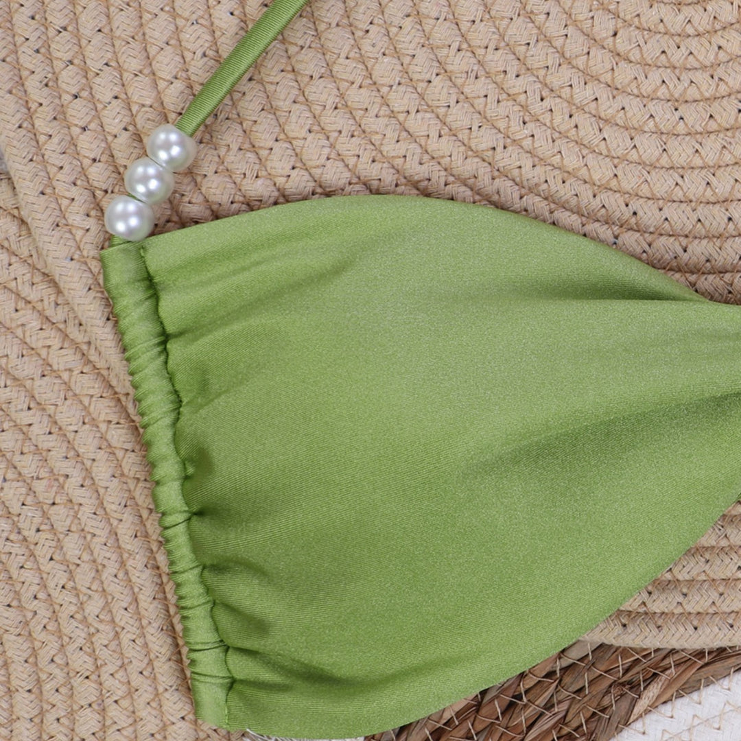 Damen Bandeau-Bikini mit eleganten Perlenschnüren Echo Archiv