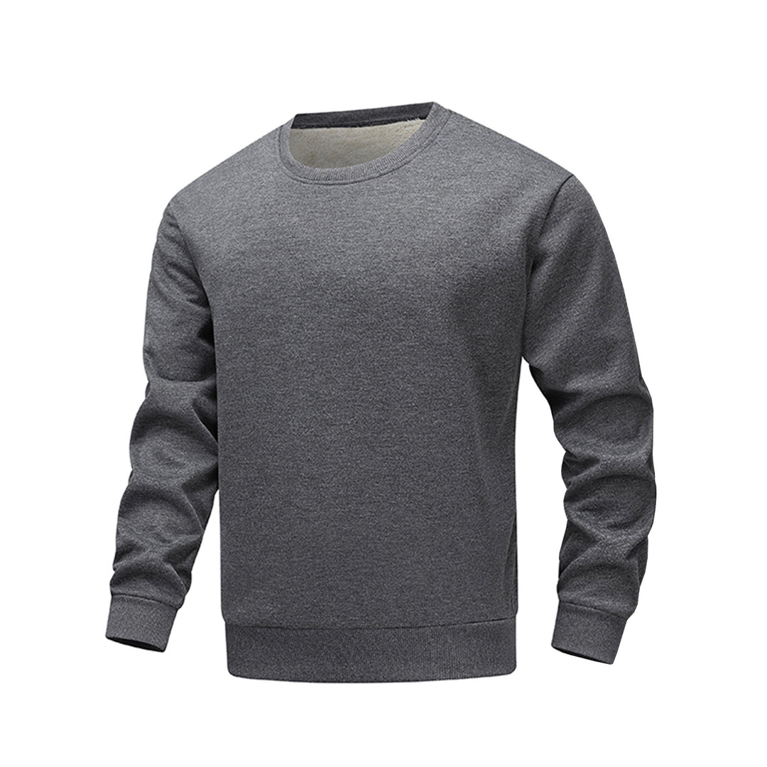 Herren bequemer Fleece-Sweater mit Rundhalsausschnitt Echoarchiv