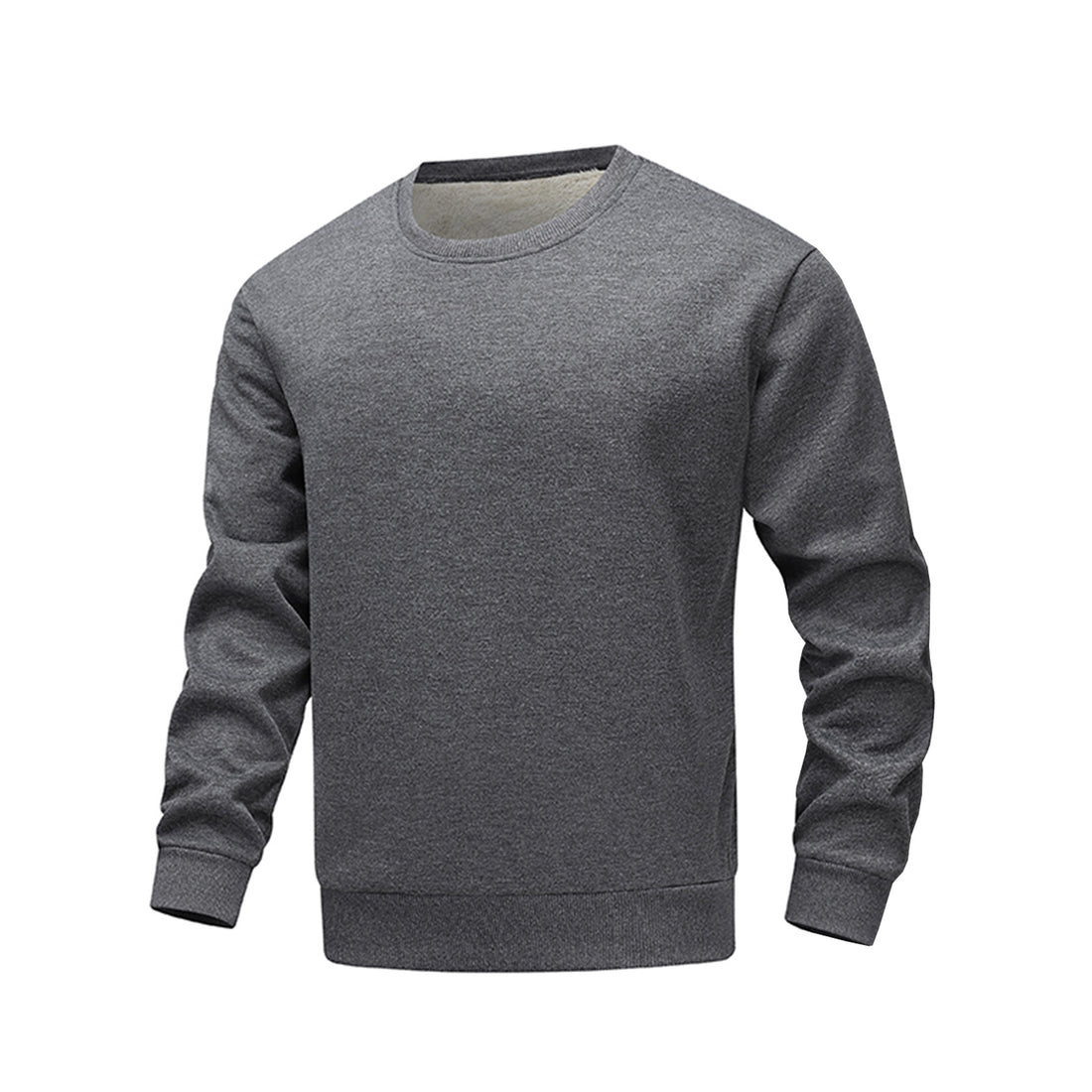Herren bequemer Fleece-Sweater mit Rundhalsausschnitt – Marzano