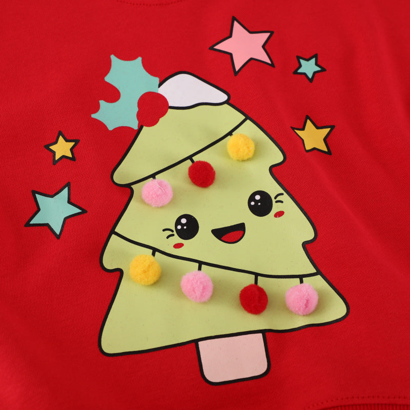 Mädchen Sweater mit festlichem Weihnachtsbaum-Motiv Echo Archiv