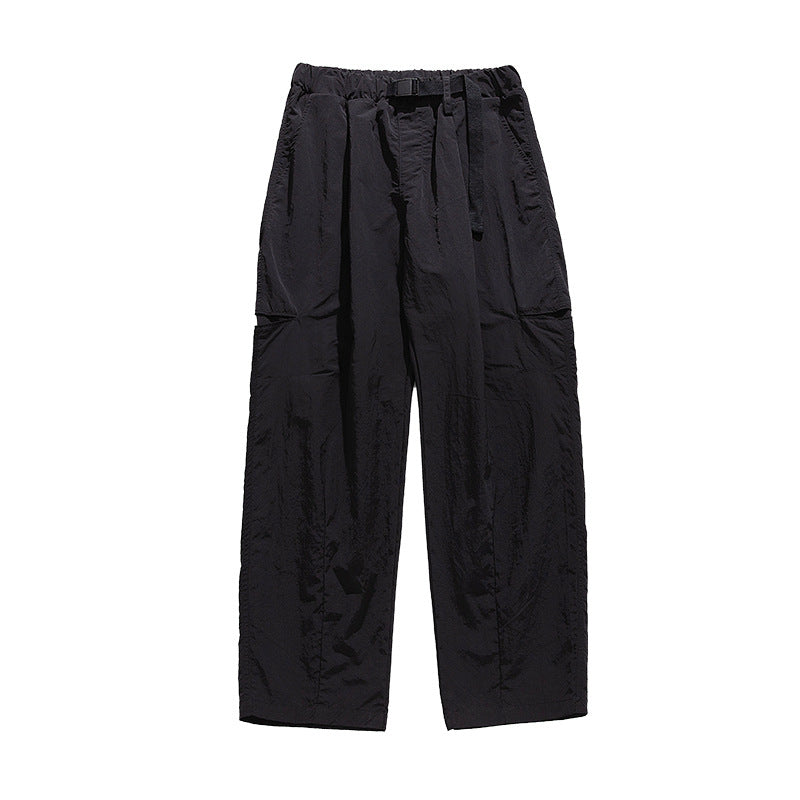 Unisex Weite technische Nylon-Freizeithose mit elastischem Bund und integriertem Webgurt Echo Archiv