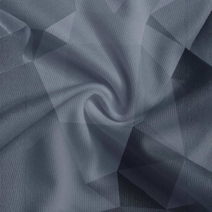 Herren Poloshirt mit geometrischem Design und atmungsaktiver Materialstruktur Echoarchiv