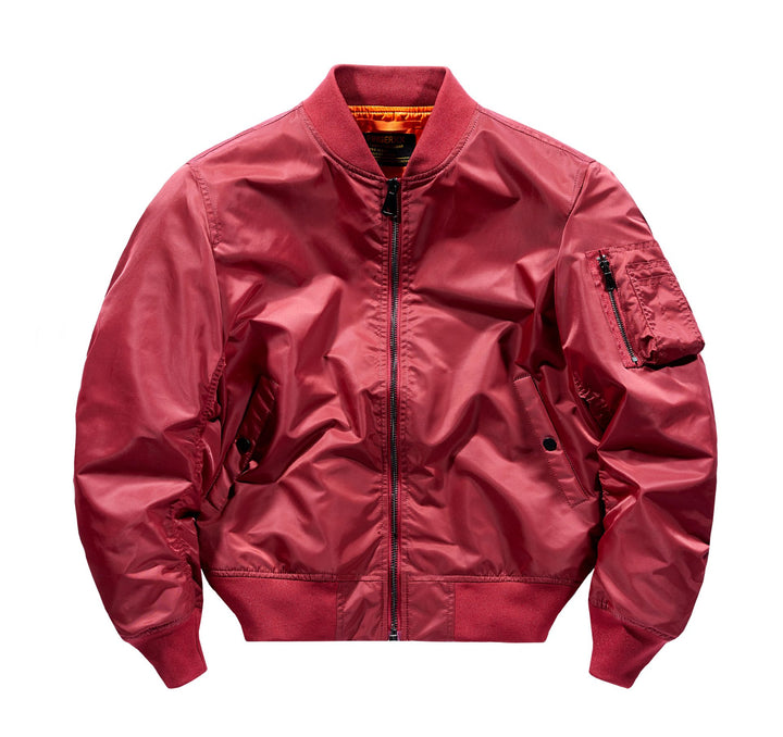 Herren  leichte MA-1 Flugbomberjacke im Stil mit Taschenutilityfach und gerippten Abschlüssen Echo Archiv