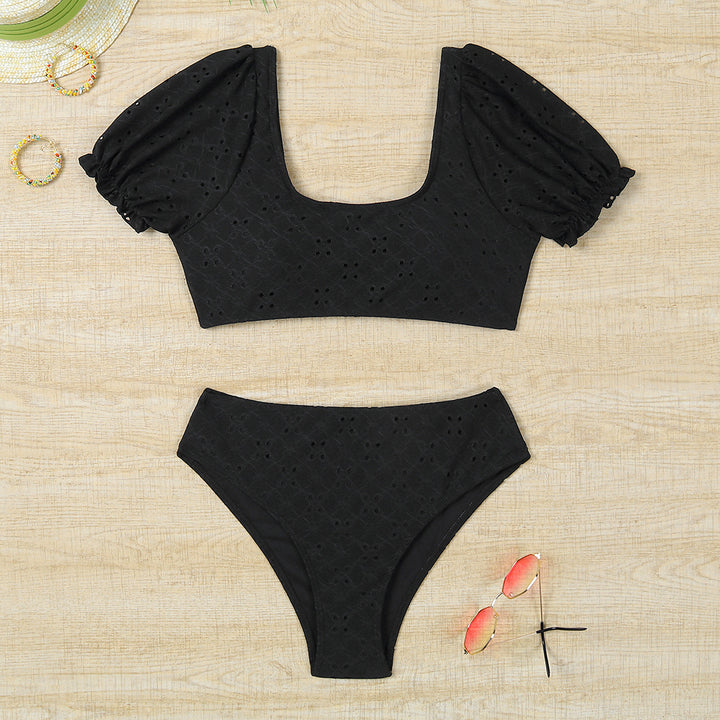 Damen Bikiniset mit Puffärmeln und floralen Details Echo Archiv
