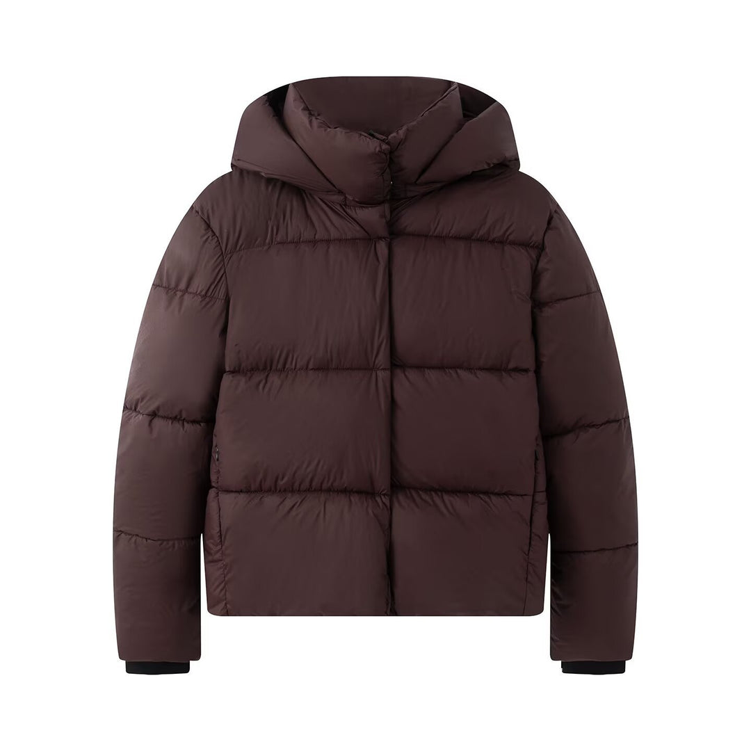 Damen Boxy‑Steppjacke mit Kapuze, hohem Stehkragen und Rippbündchen Echoarchiv