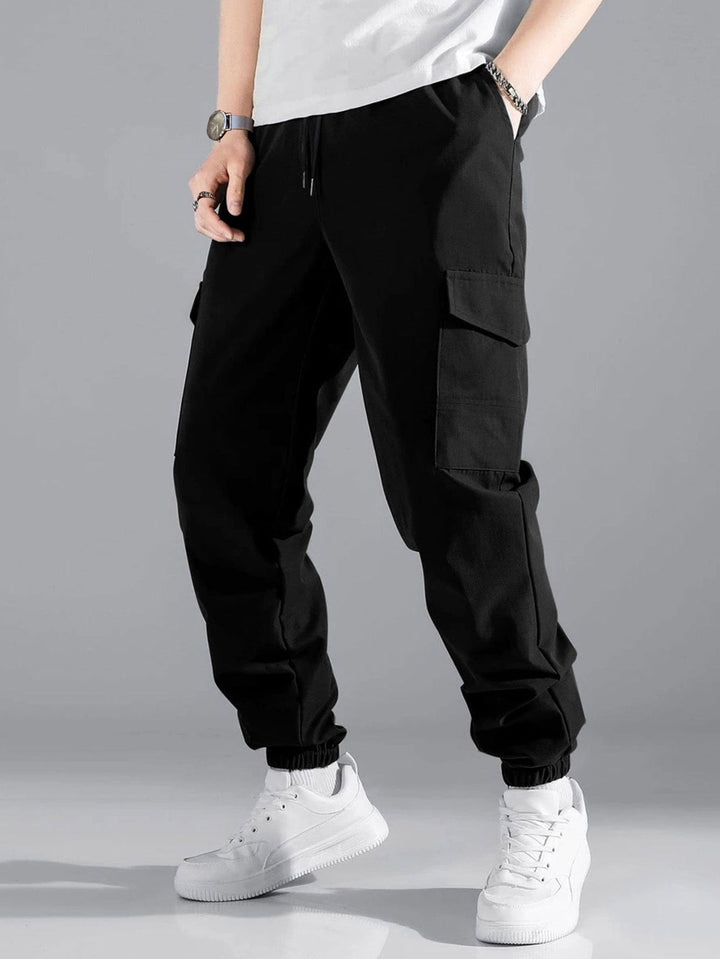 Herren Cargo-Hose mit elastischem Bund und multifunktionalen Taschen Echoarchiv