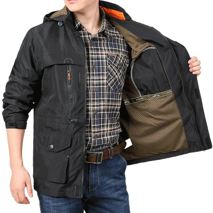 Herren nan leichte winddichte Fieldjacke mit atmungsaktivem Meshinnenfutter, zahlreichen Reißverschluss- und Klappentaschen sowie verstellbaren Ärmelmanschetten Echo Archiv