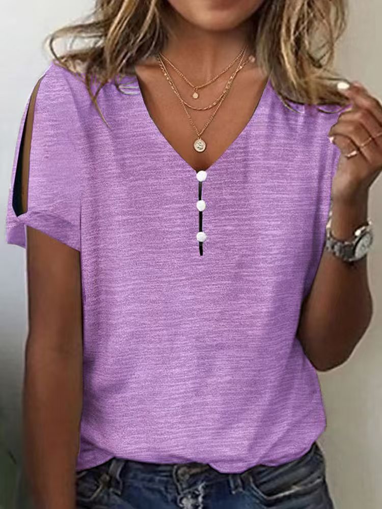Damen Glitzernde V-Pullover Bluse Echo Archiv