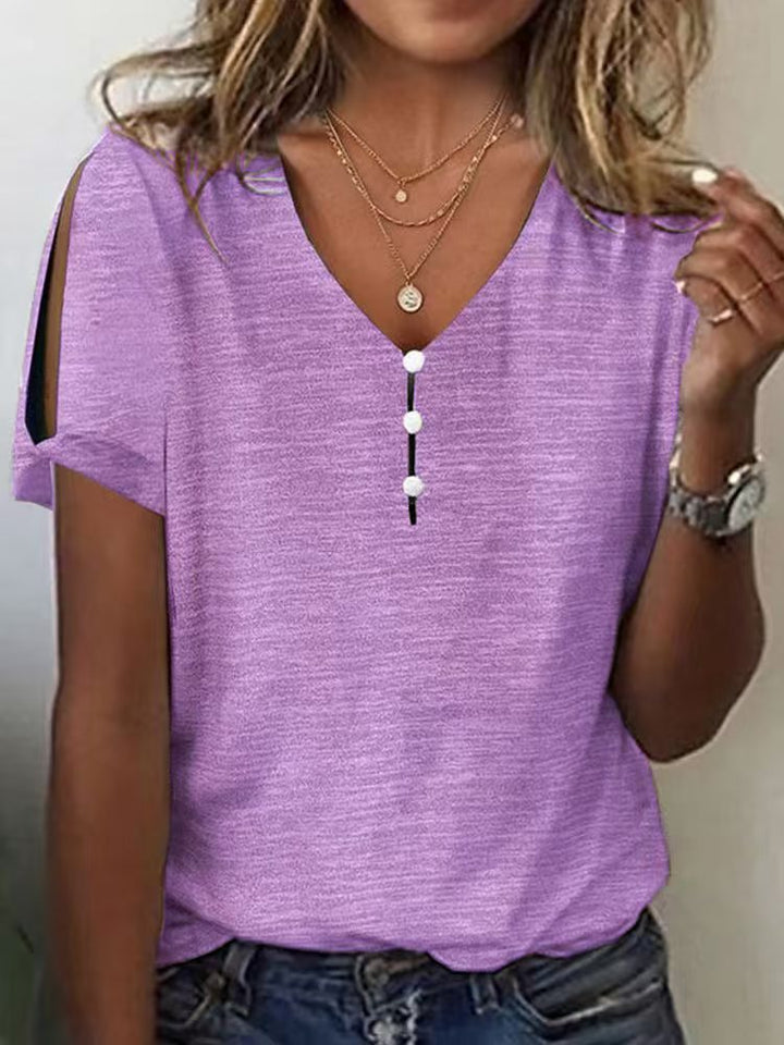 Damen Glitzernde V-Pullover Bluse Echo Archiv