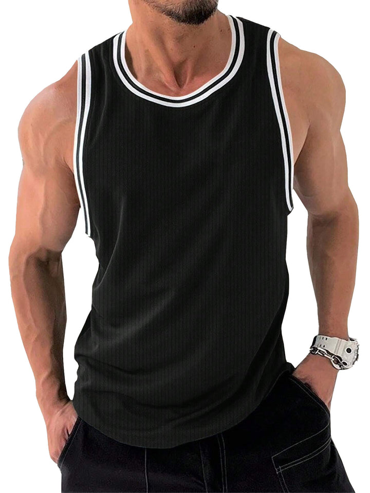 Herren Sportliches Muskelshirt mit atmungsaktiver Struktur Echoarchiv