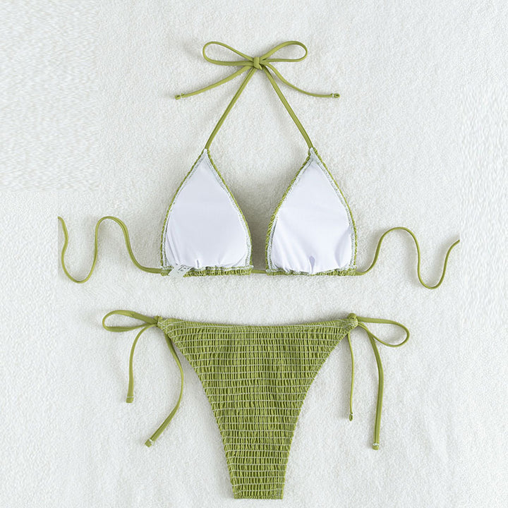 Damen Triangel-Bikini-Set mit schmalem Bund und verstellbaren Trägern Echo Archiv