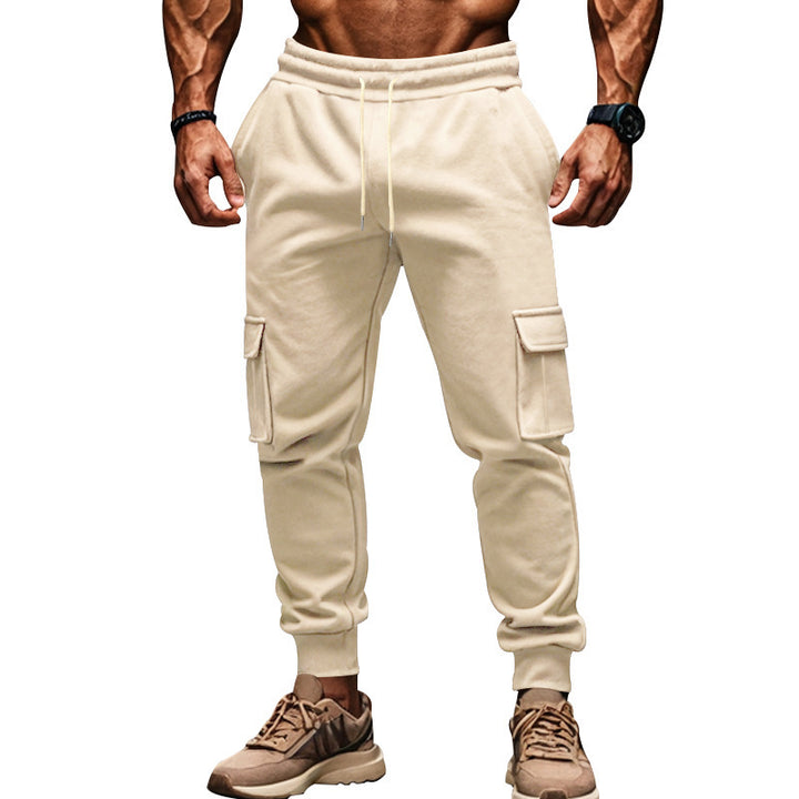 Herren Cargo-Freizeithose mit verstellbarem Bund und funktionalen Taschen Echoarchiv