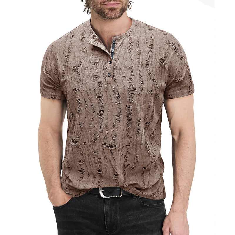 Herren T-Shirt mit besonderen Strukturdetails Echoarchiv