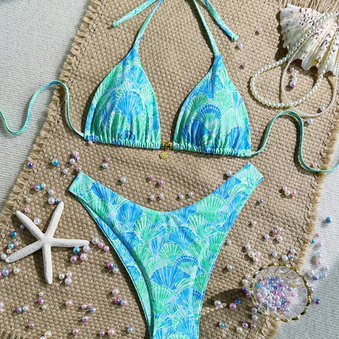 Damen Triangel-Bikini mit floralen Mustern Echo Archiv