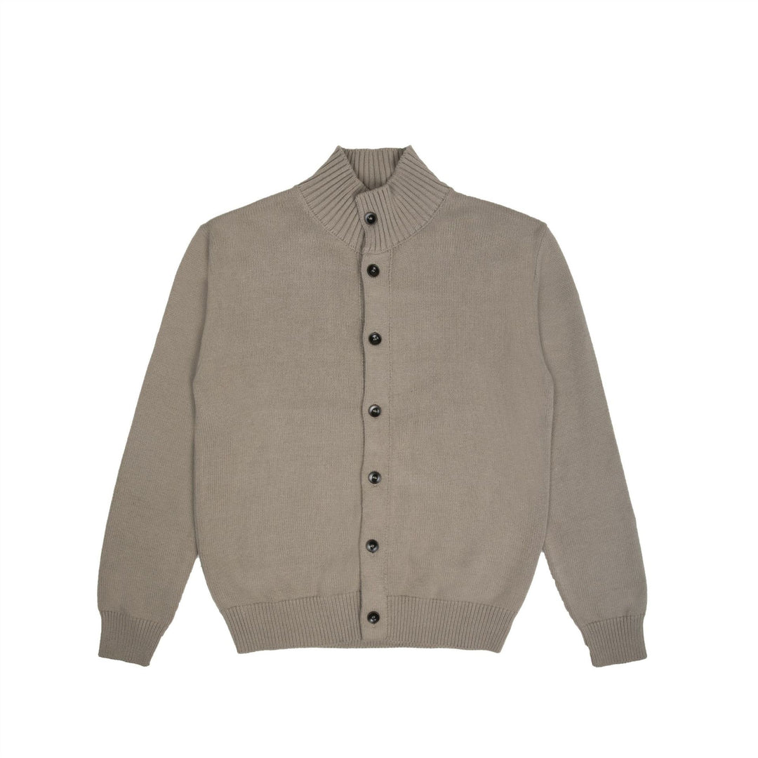 Herren Strickjacke mit Stehkragen und Knopfleiste Echoarchiv