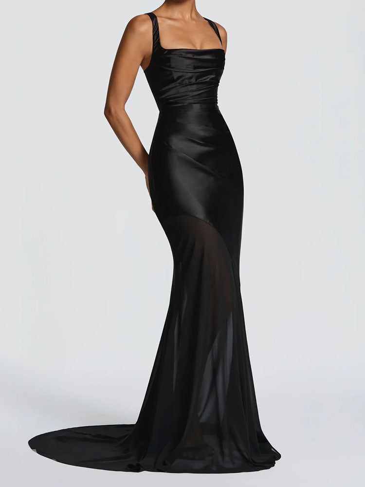 Damen Elegantes Chiffon-Abendkleid mit figurbetontem Schnitt Echo Archiv
