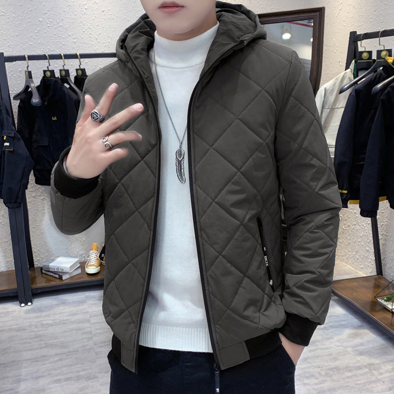 Herren Stepp-Kapuzenjacke im Slim-Fit mit Diamantsteppung und thermischer Isolierung Echoarchiv