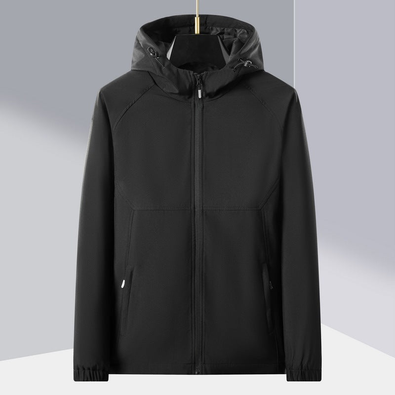 Herren leichte Softshell-Outdoorjacke mit ergonomischer Kapuze und diagonalem Brustreißverschluss Echo Archiv