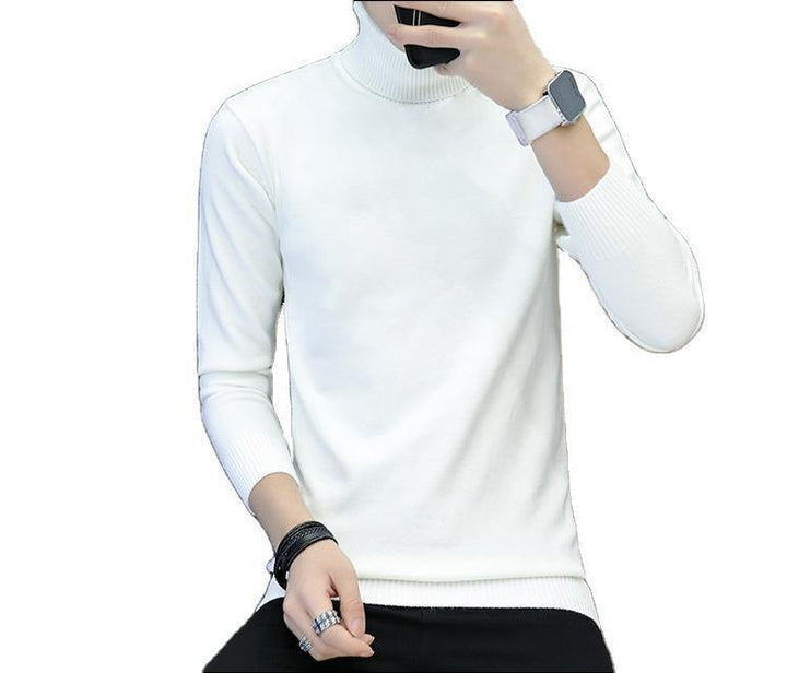 Herren Eleganter Rollkragenpullover aus feinem Strick Echoarchiv