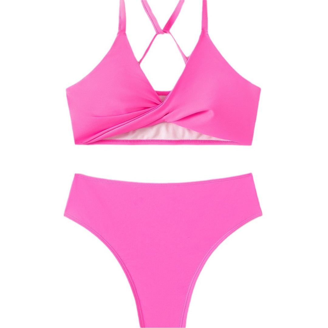 Damen Bikini-Set mit stylischem Sportoberteil und hochgeschnittenem Slip Echo Archiv