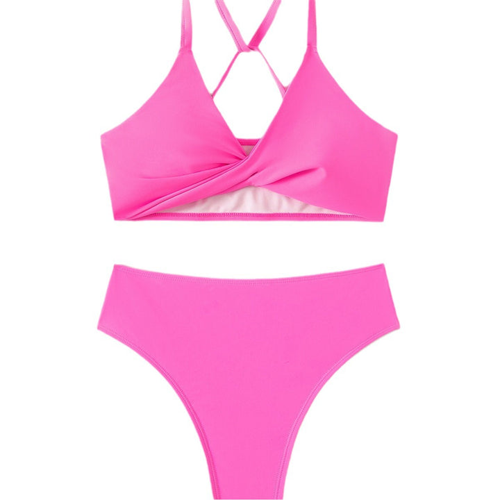 Damen Bikini-Set mit stylischem Sportoberteil und hochgeschnittenem Slip Echo Archiv