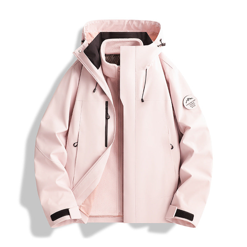 Herren Atmungsaktive, Wasserdichte Softshell-Jacke mit Fleecefutter und Kapuze Echo Archiv