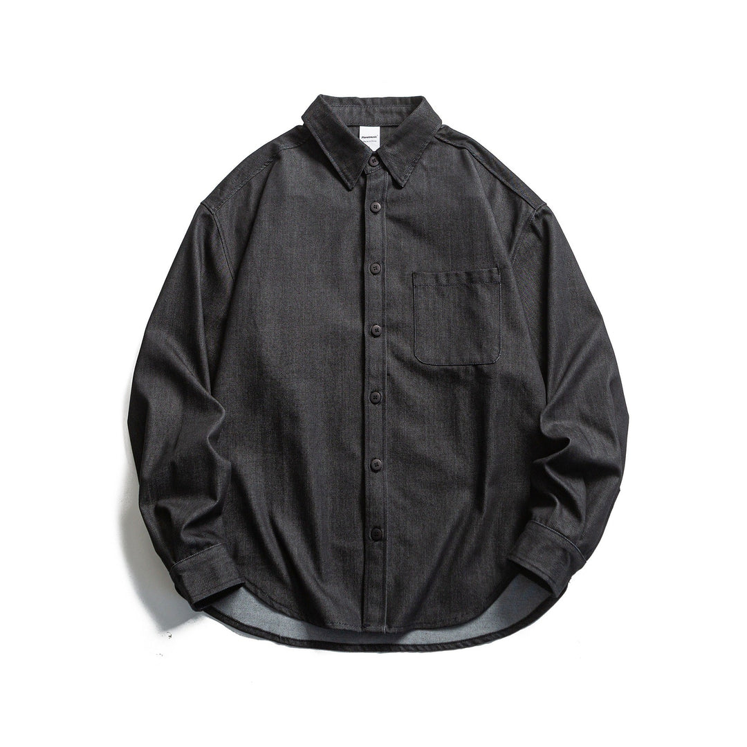 Herren Boxy Hemdjacke aus robustem Twill mit abgerundetem Saum Echoarchiv