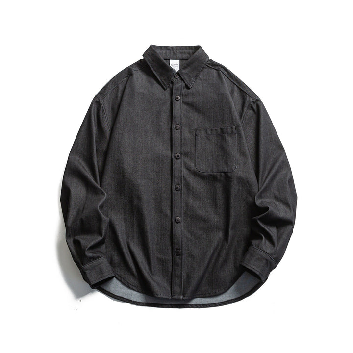 Herren Boxy Hemdjacke aus robustem Twill mit abgerundetem Saum Echoarchiv