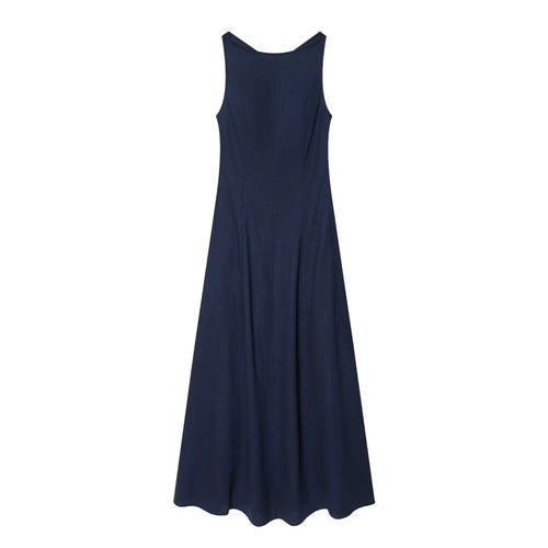 Damen Maxikleid mit elegantem V-Ausschnitt und fließendem Schnitt Echo Archiv