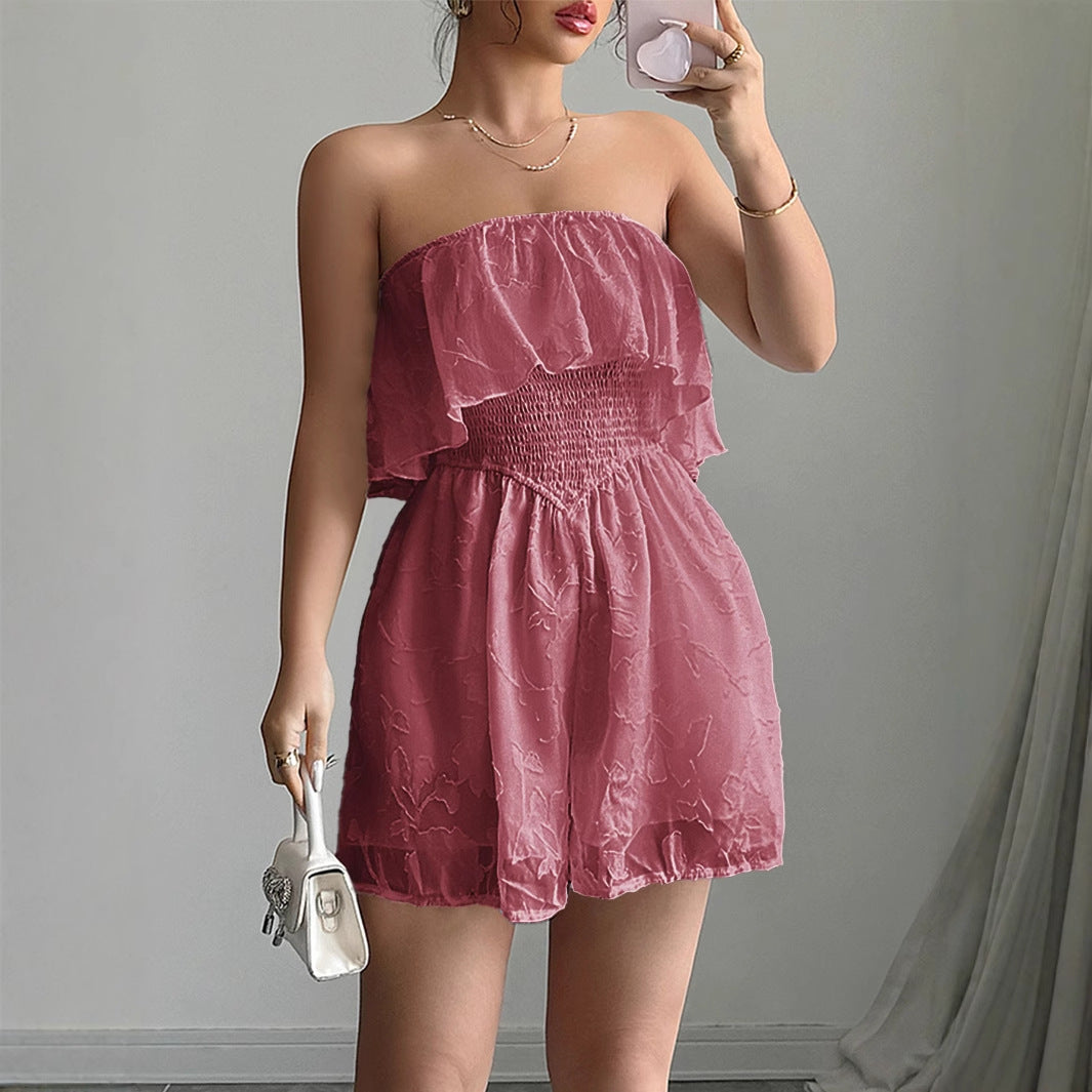 Damen Bandeau Jumpsuit mit Rüschendetails Echo Archiv