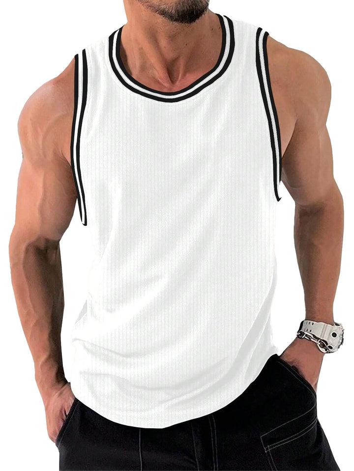 Herren Sportliches Muskelshirt mit atmungsaktiver Struktur Echoarchiv