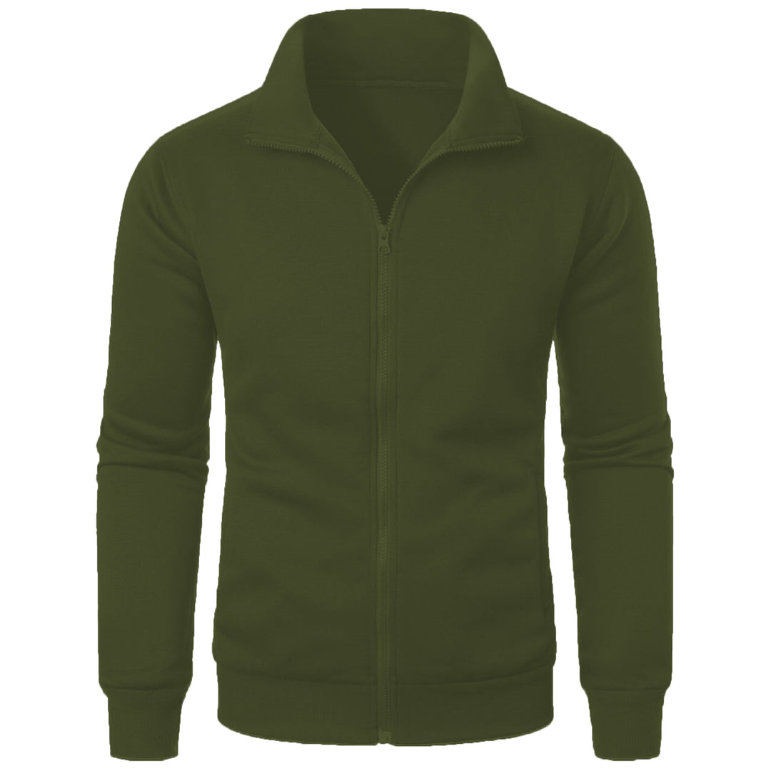 Herren sportliche Sweatjacke mit hohem Kragen und durchgehendem Reißverschluss Echoarchiv