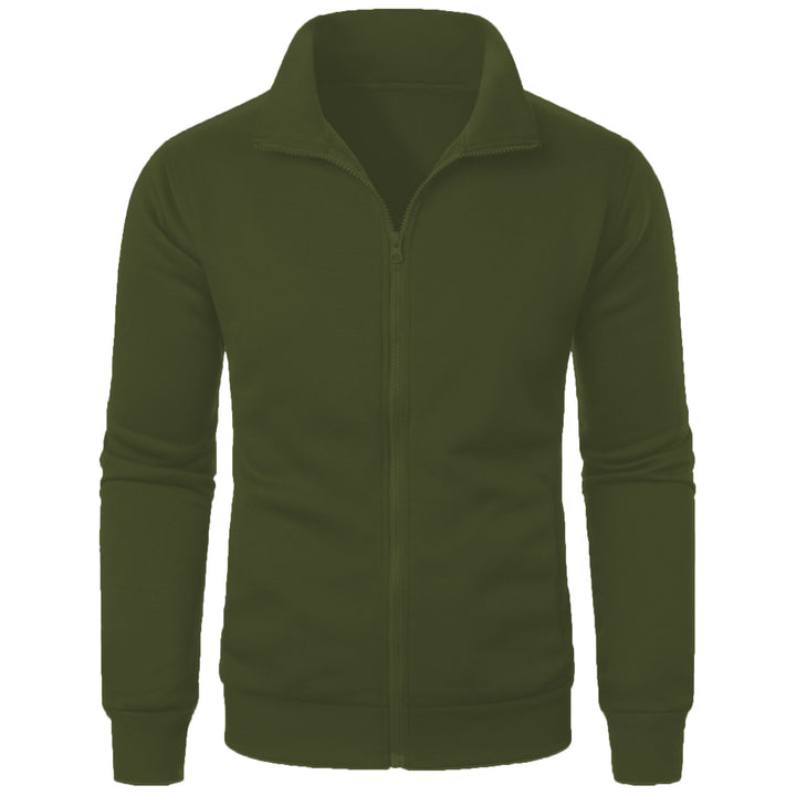 Herren sportliche Sweatjacke mit hohem Kragen und durchgehendem Reißverschluss Echoarchiv