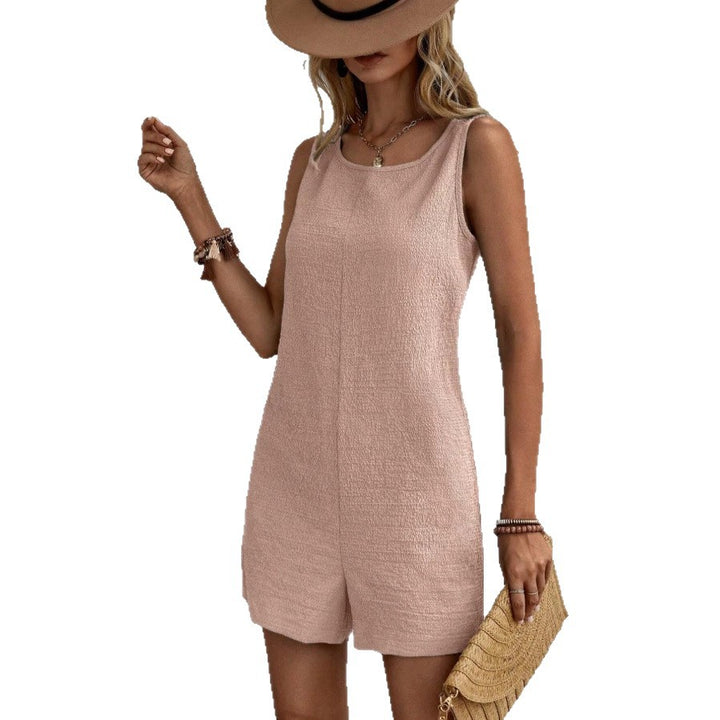 Damen Shorts-Jumpsuit mit elegantem V-Ausschnitt und strukturiertem Stoff Echo Archiv