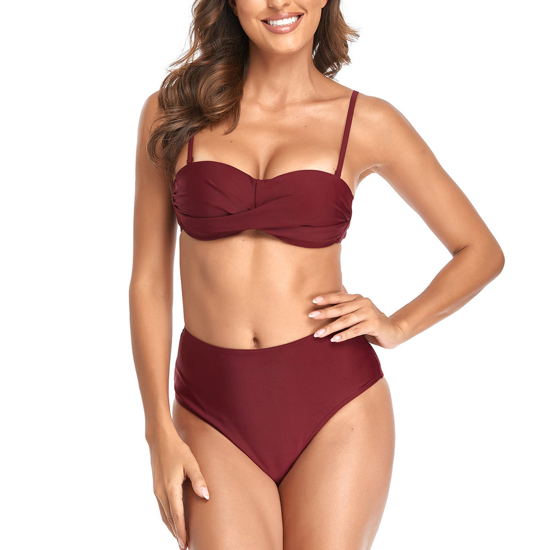 Damen Bikini-Set mit verspieltem Knotendesign und hohem Beinausschnitt – Maréssa