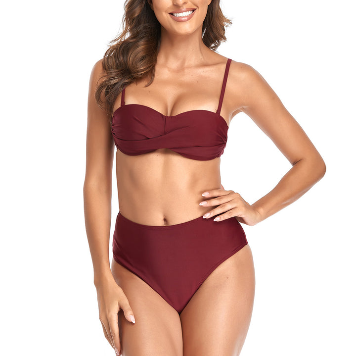 Damen Bikini-Set mit verspieltem Knotendesign und hohem Beinausschnitt Echo Archiv