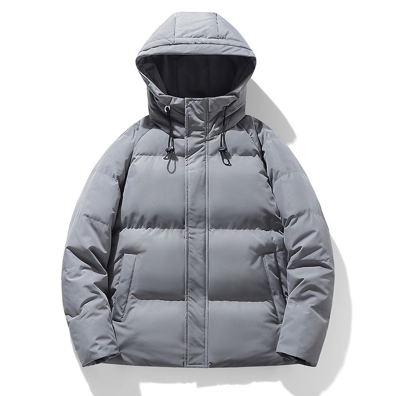 Herren Wattierte Kapuzen-Übergangsjacke mit Thermofüllung und hohem Stehkragen Echoarchiv