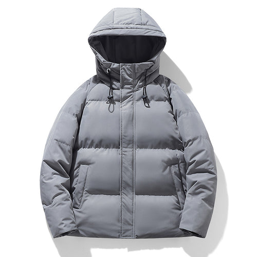 Herren Wattierte Kapuzen-Übergangsjacke mit Thermofüllung und hohem Stehkragen Echoarchiv