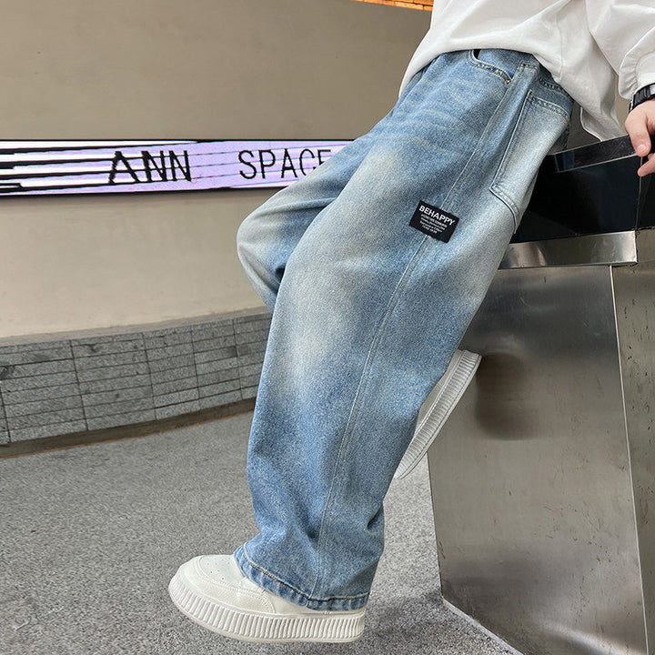 Unisex weite Denim-Hose mit verstellbarem Bund Echo Archiv